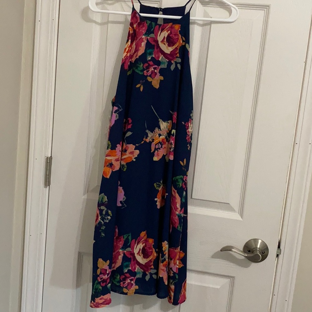Navy Floral Dress